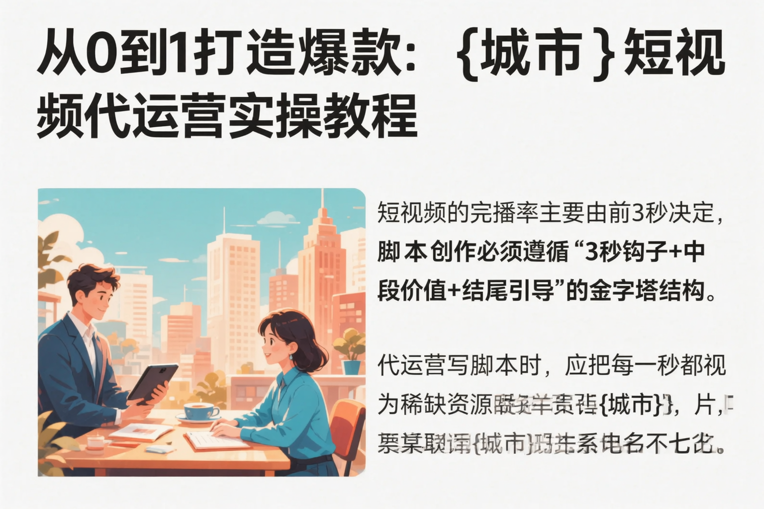 从0到1打造爆款:朔州短视频代运营实操教程
