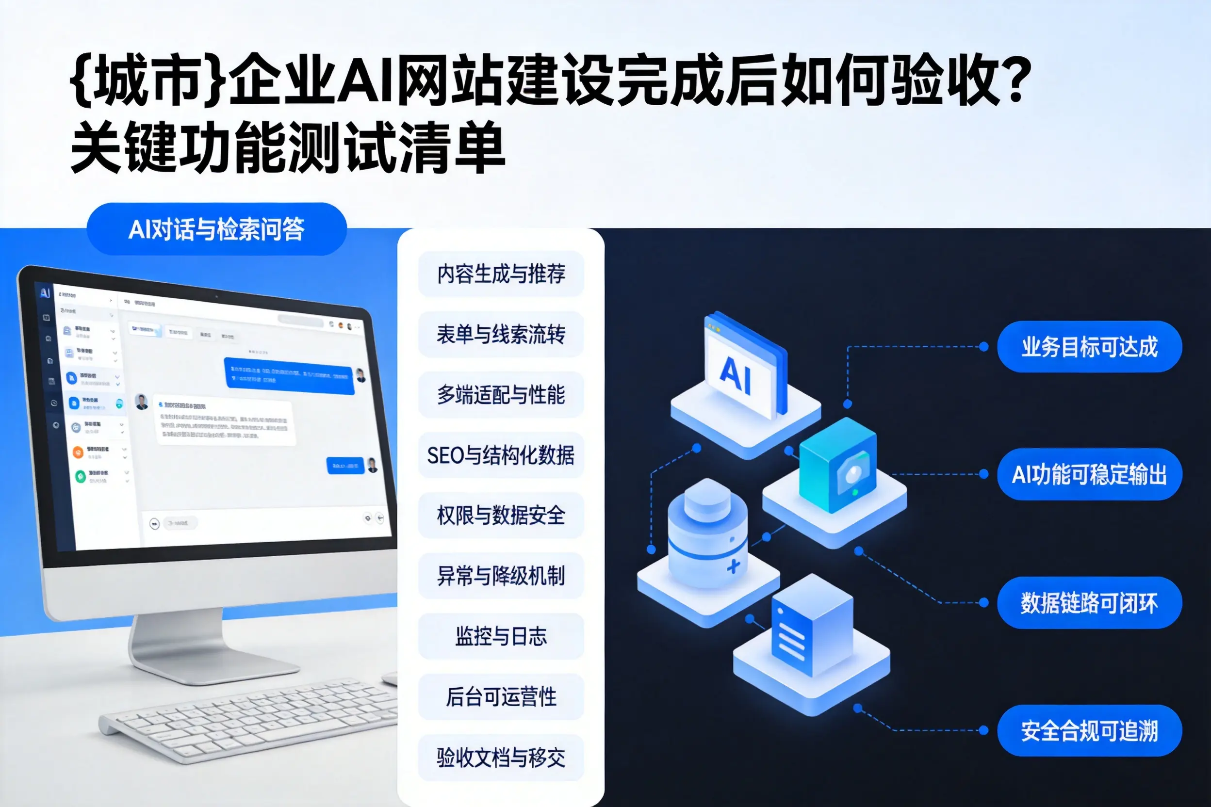 朔州企业AI网站建设完成后如何验收？关键功能测试清单