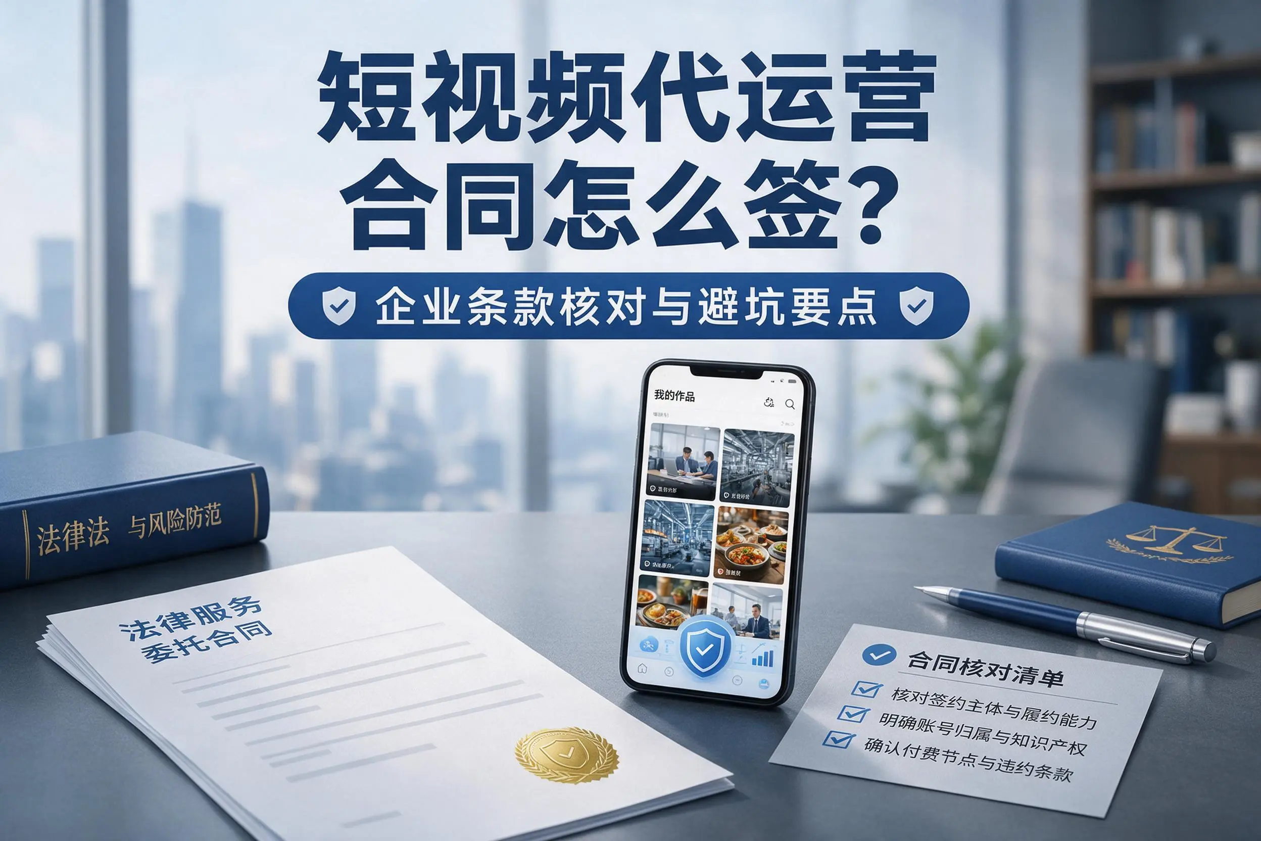 短视频代运营合同怎么签？朔州企业条款核对与避坑要点