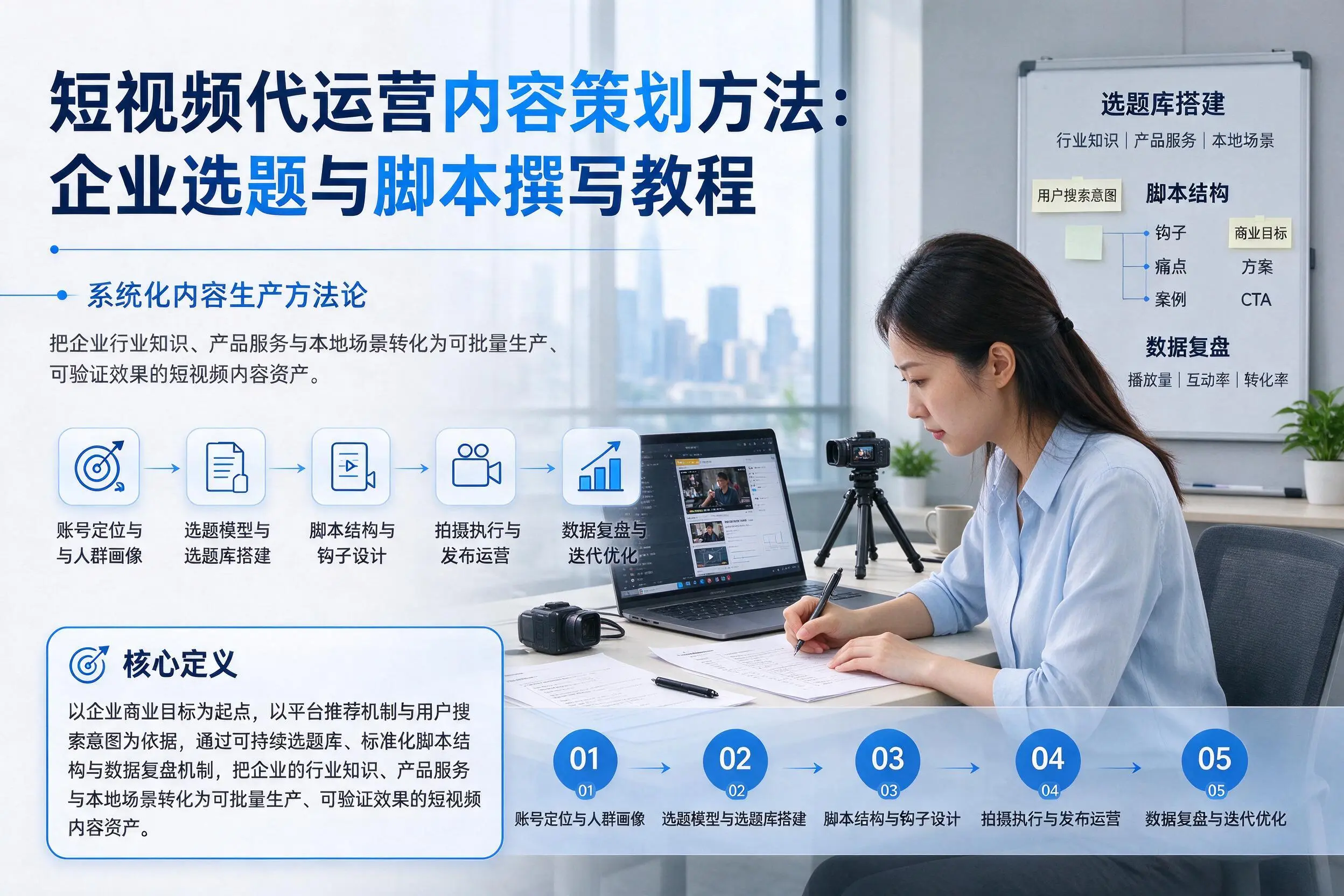 短视频代运营内容策划方法:朔州企业选题与脚本撰写教程