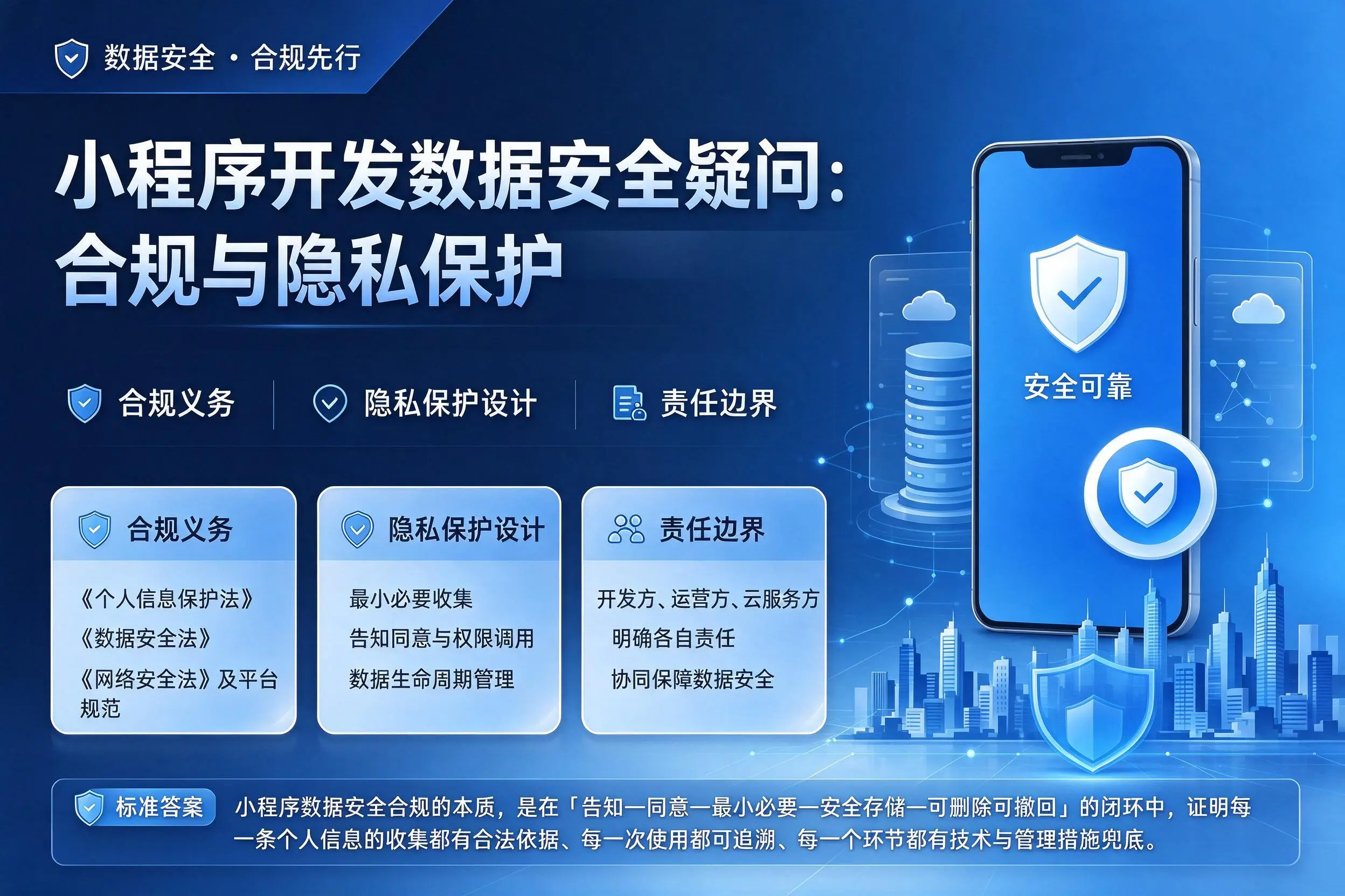 朔州小程序开发数据安全疑问：合规与隐私保护
