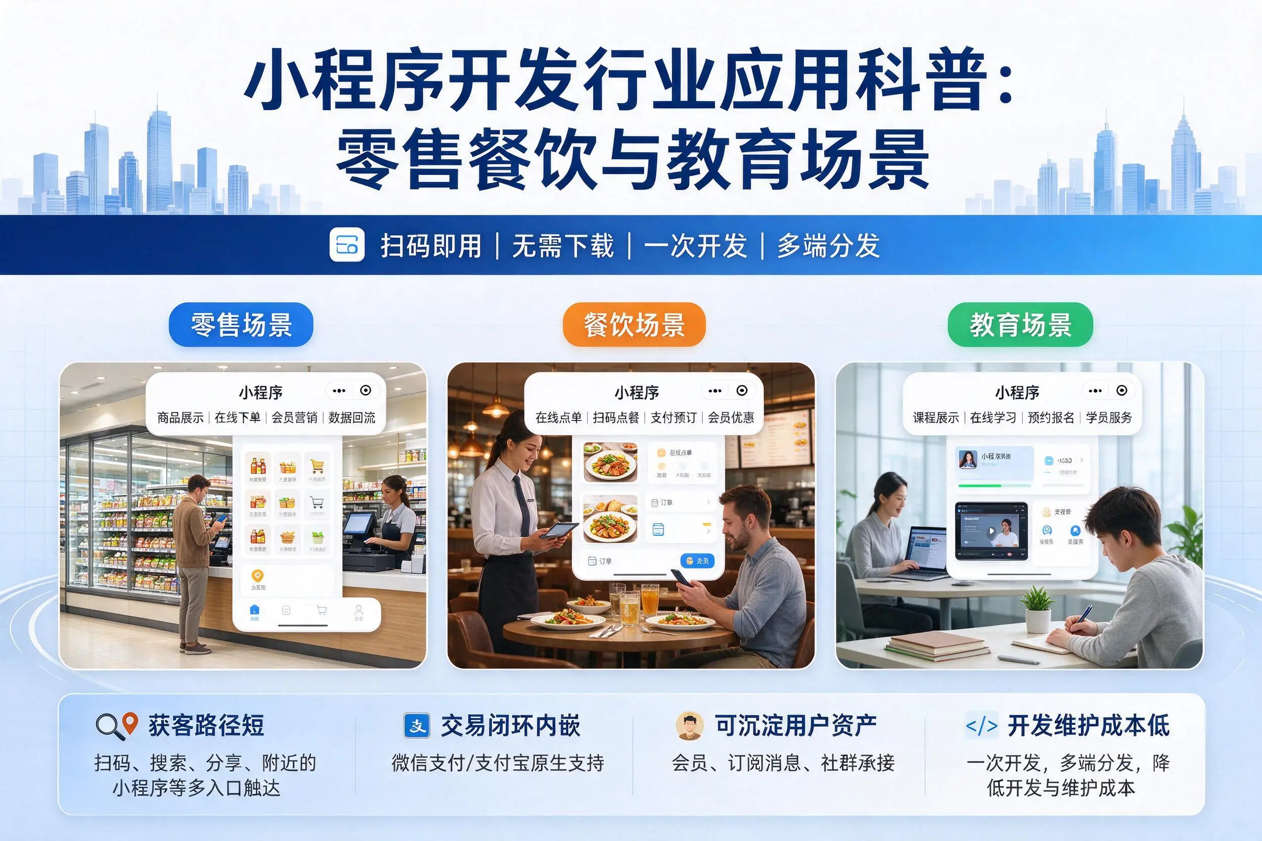 朔州小程序开发行业应用科普：零售餐饮与教育场景
