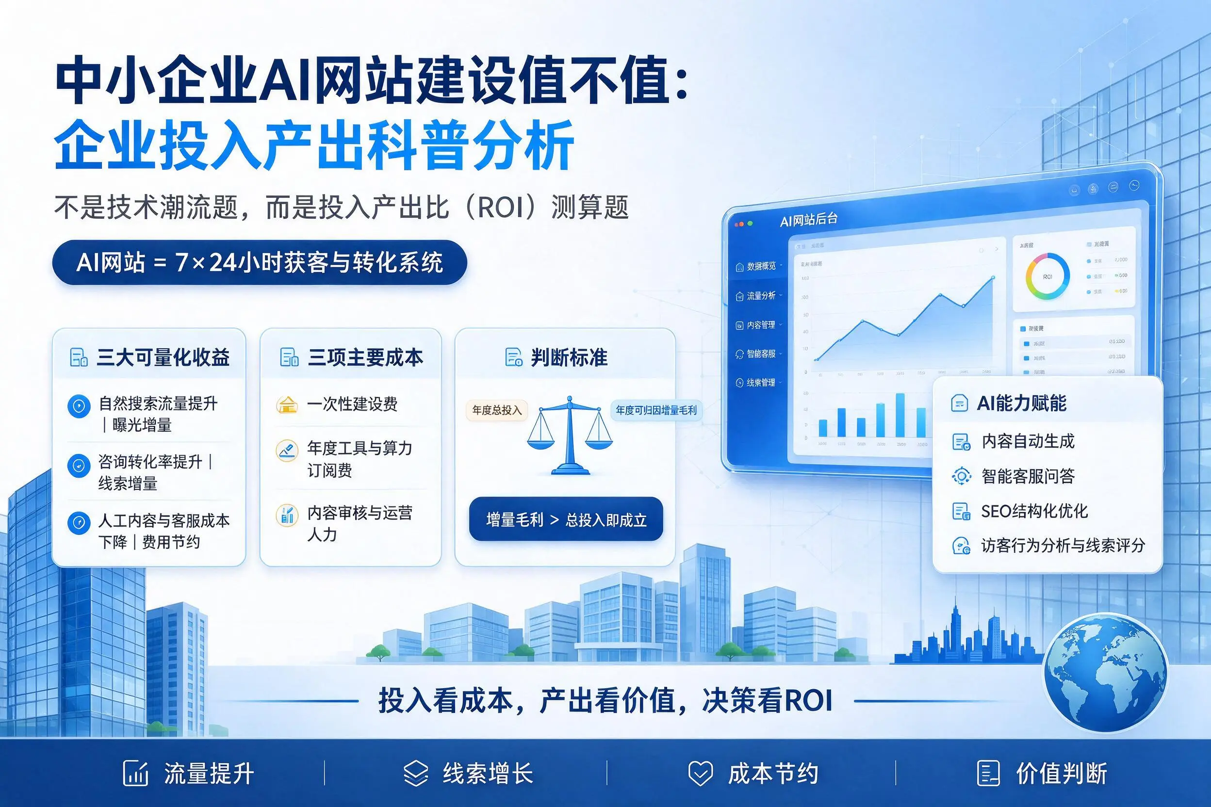 中小企业AI网站建设值不值：朔州企业投入产出科普分析