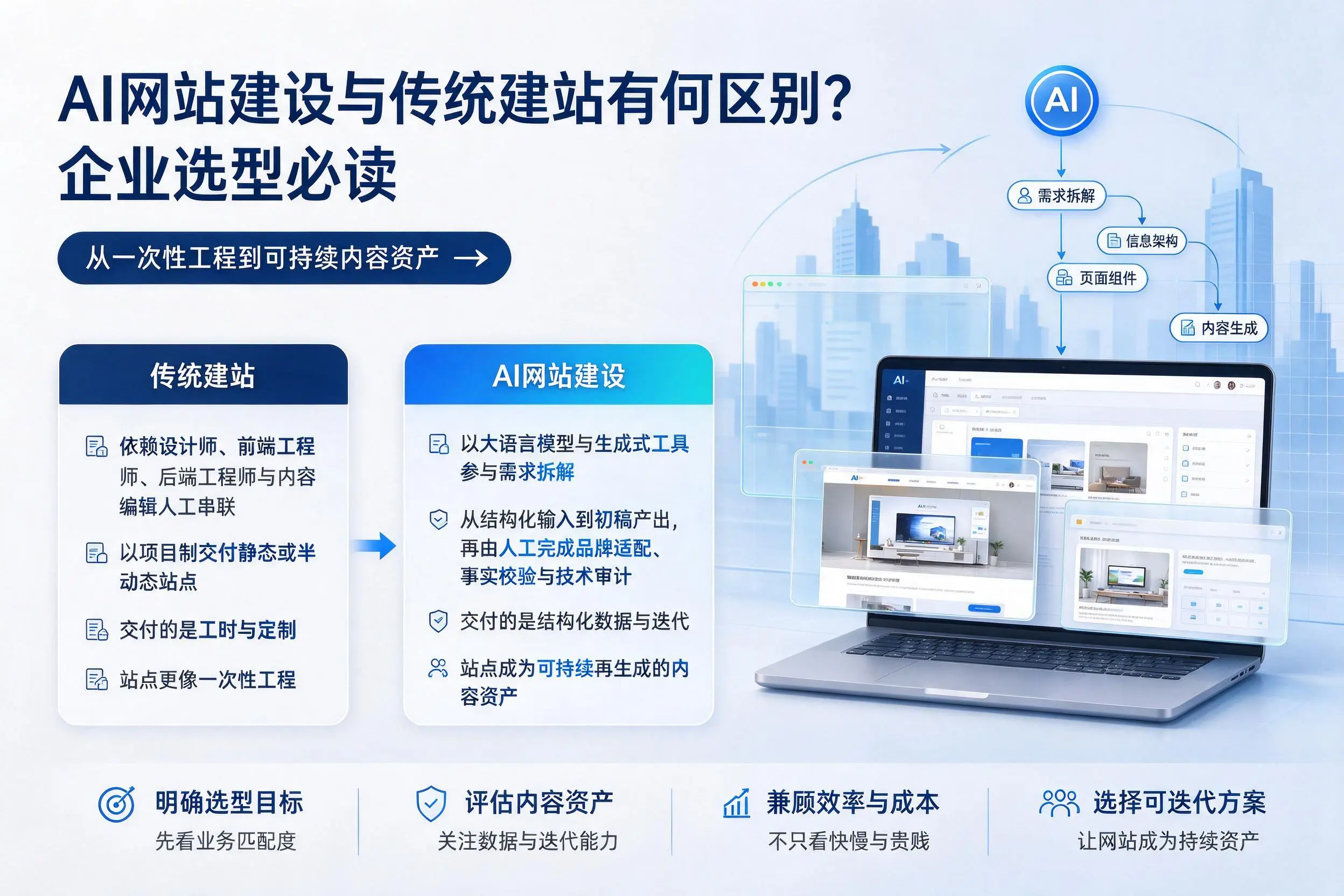 AI网站建设与传统建站有何区别?朔州企业选型必读