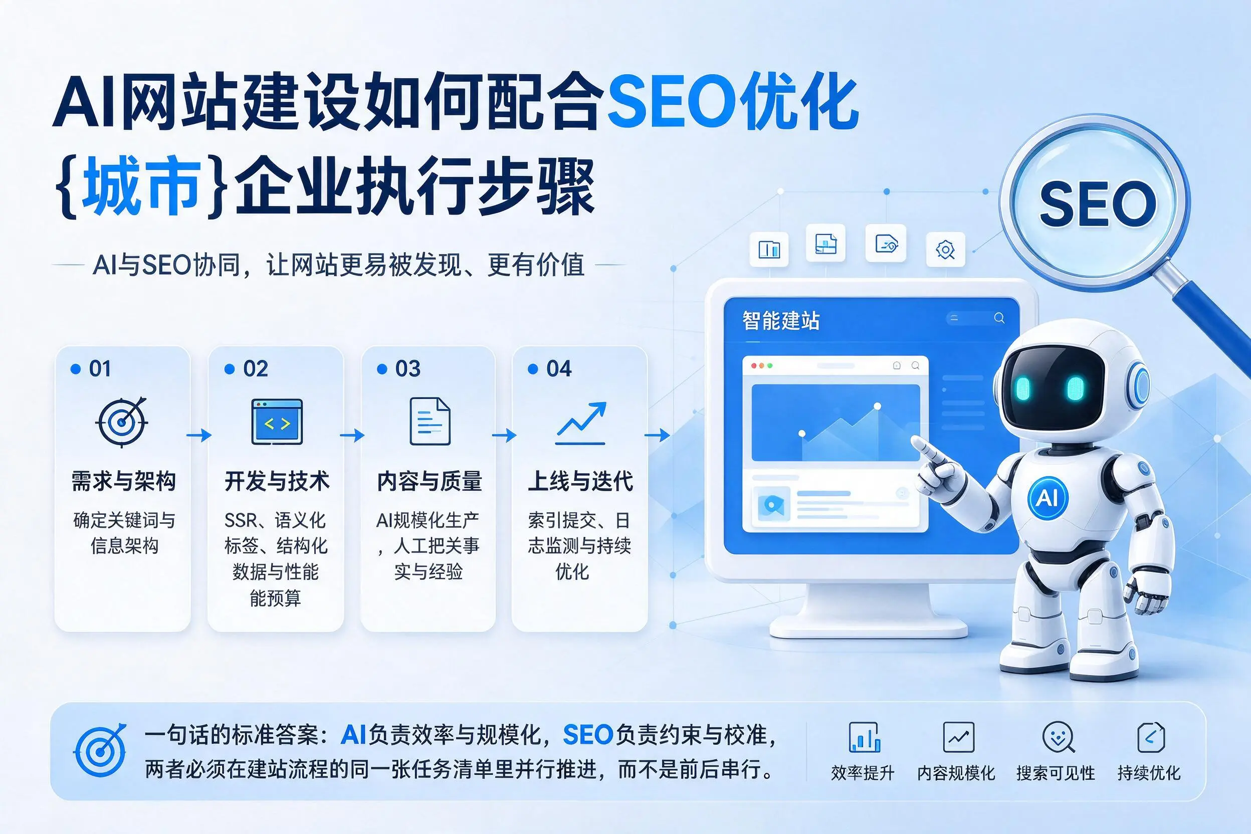 AI网站建设如何配合SEO优化,朔州企业执行步骤