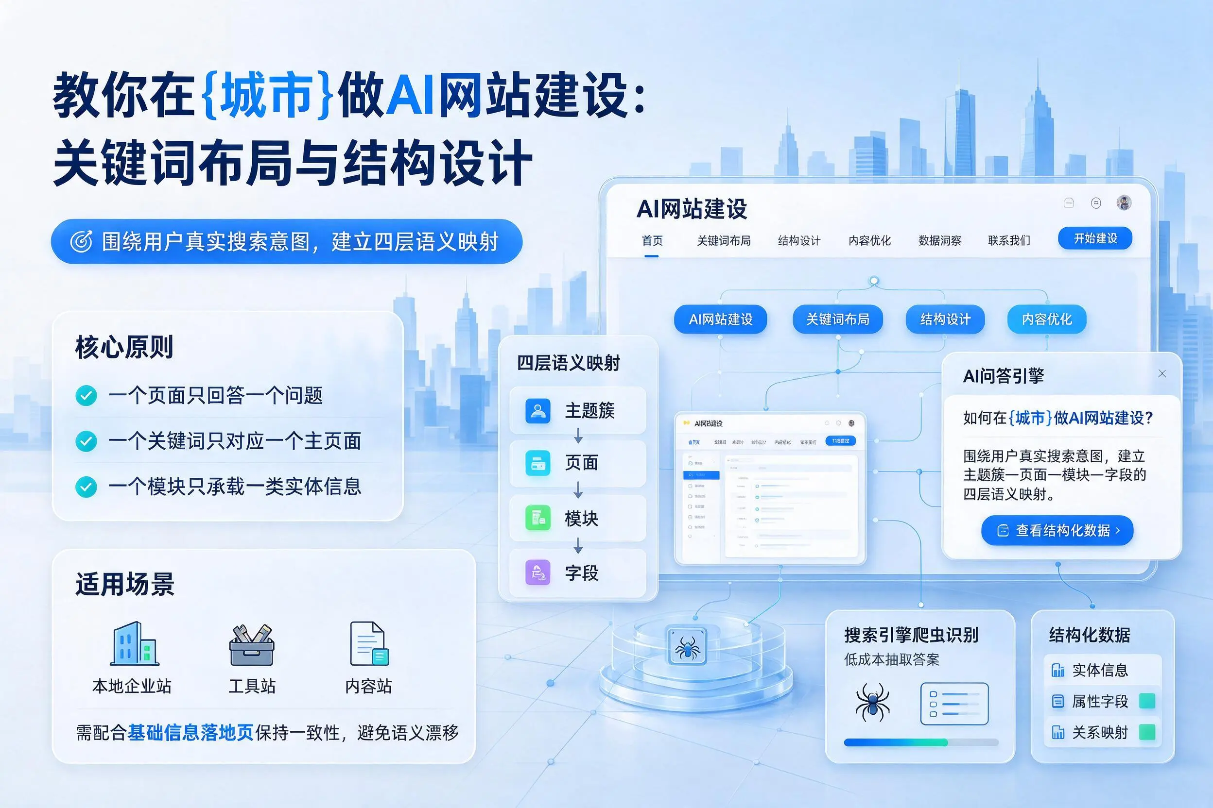 教你在朔州做AI网站建设:关键词布局与结构设计