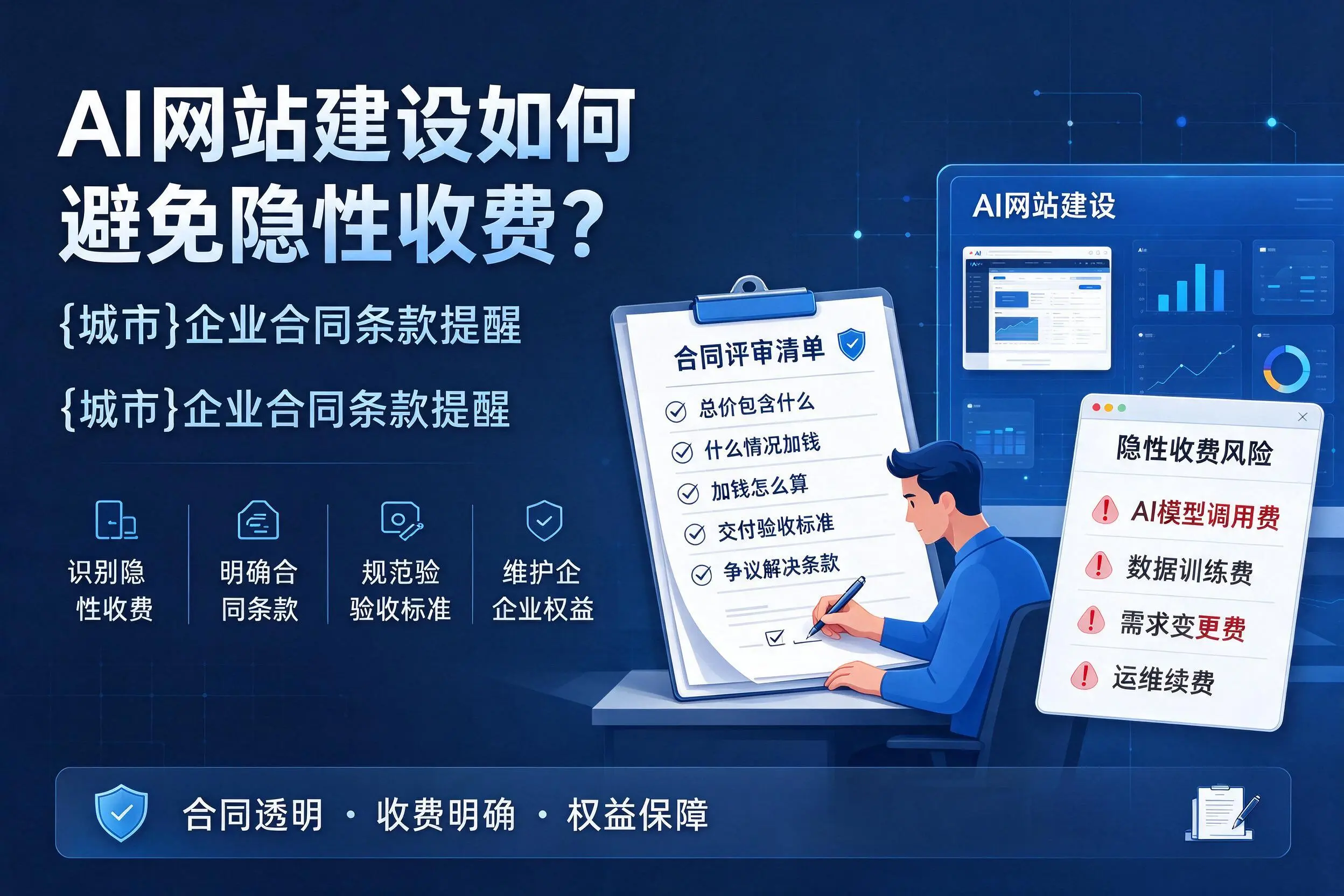 AI网站建设如何避免隐性收费?朔州企业合同条款提醒