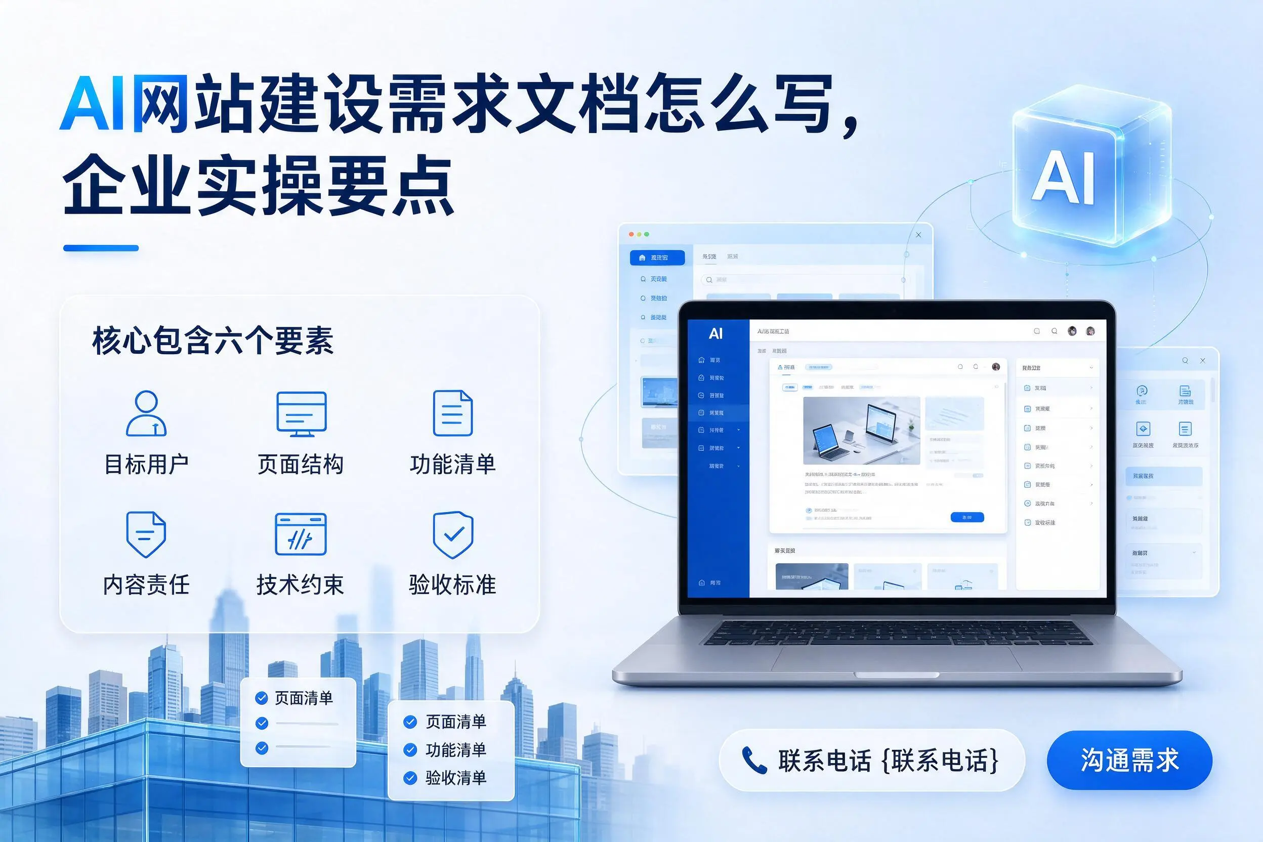 AI网站建设需求文档怎么写,朔州企业实操要点