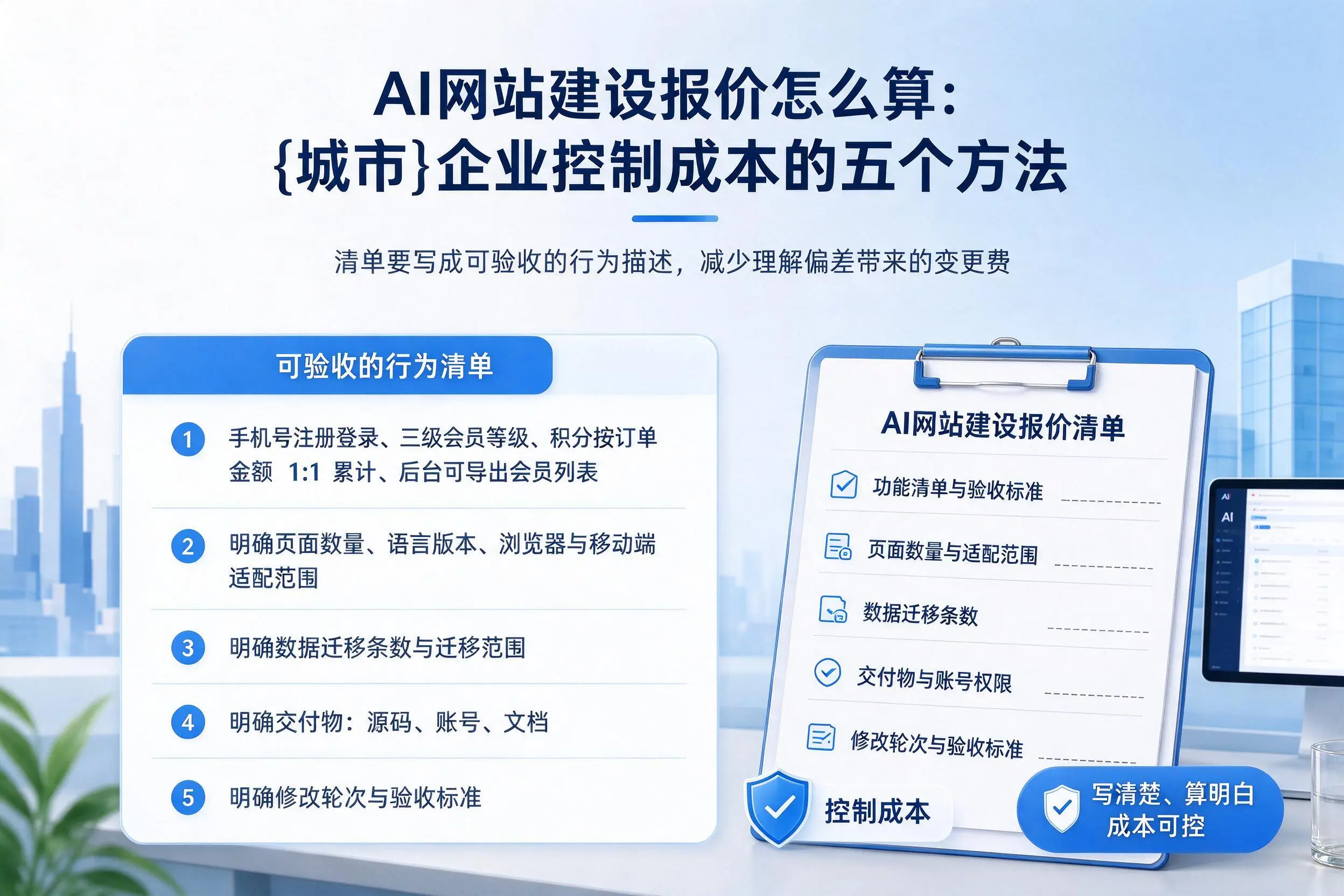 AI网站建设报价怎么算:朔州企业控制成本的五个方法